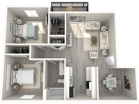 a floor plan of a 1 bedroom apartment